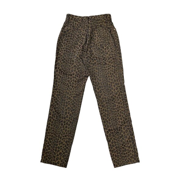 90s Vintage Fendi Leopard Print Jeans Pants Mid Rise Tapered Leg Animal Print. - Picture 4 of 6